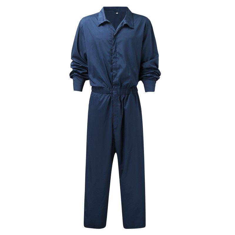 2024 Mænd Ensfarvet Jumpsuit Playsuit Knapper Casual Cargo Tøj Overalls Turn Down Krave Langærmet Oversized_voghion.com
