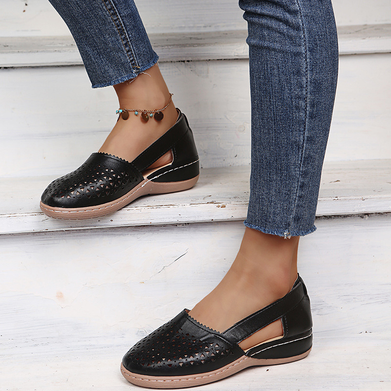 Modische, lässige, perforierte Schuhe für Damen_voghion.com