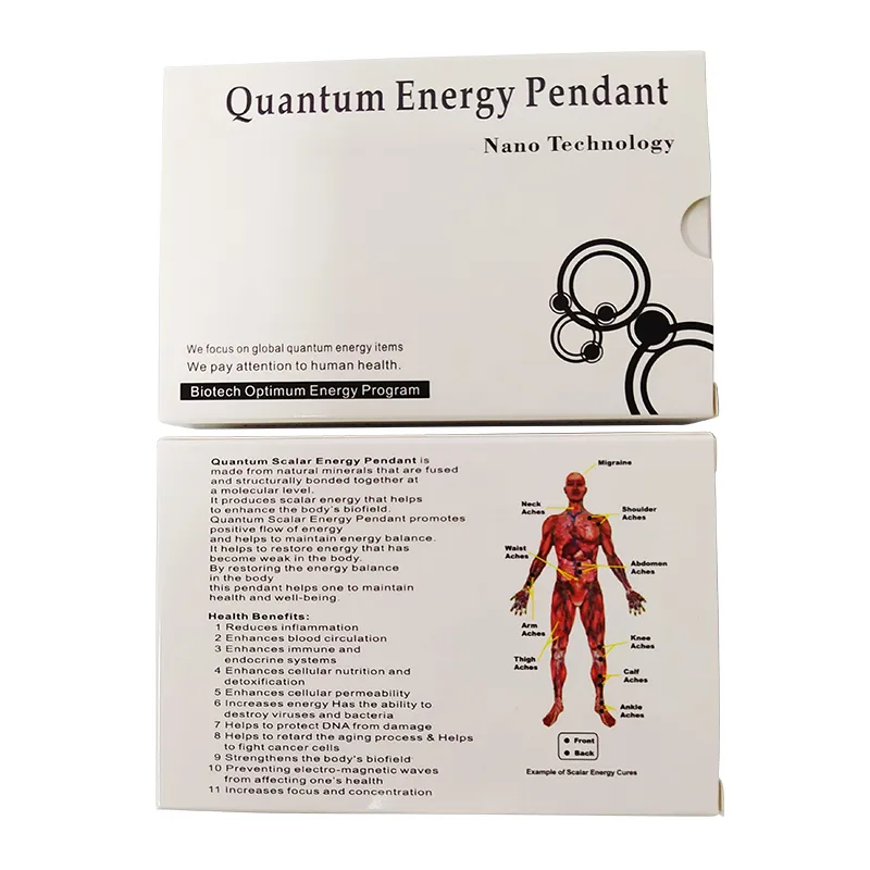 Pendant Necklaces Men Women Golden Quantum Scarlar Energy With 7 Healthy Stones And Negative Ions For EMF Protection_voghion.com
