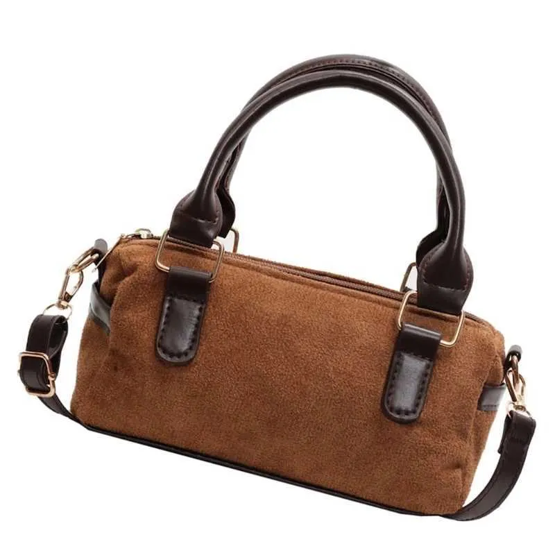 Borsa a tracolla retrò da donna, borsa alla moda in pelle PU con stili vintage, borsa a tracolla per uso in ufficio C241217_voghion.com