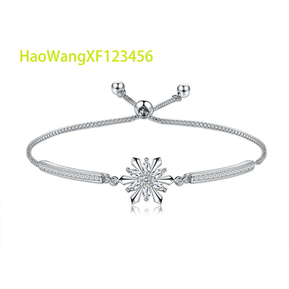 Bracciale con fiocco di neve in argento per donna e ragazza_voghion.com