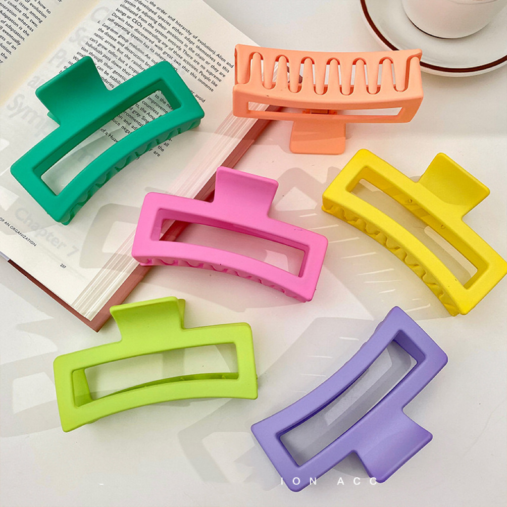 Oversized 13CM square hair clip with a lot of volume hair clip hair clip shark clip solid color back of the head hair accessories wholesale_voghion.com
