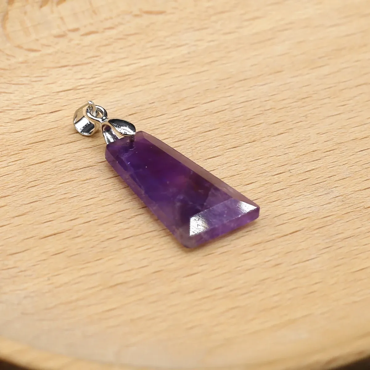Collane con ciondolo 10 pezzi all'ingrosso pietra naturale quarzo rosa agata trapezoidale creazione di gioielli fai da te collana orecchini_voghion.com