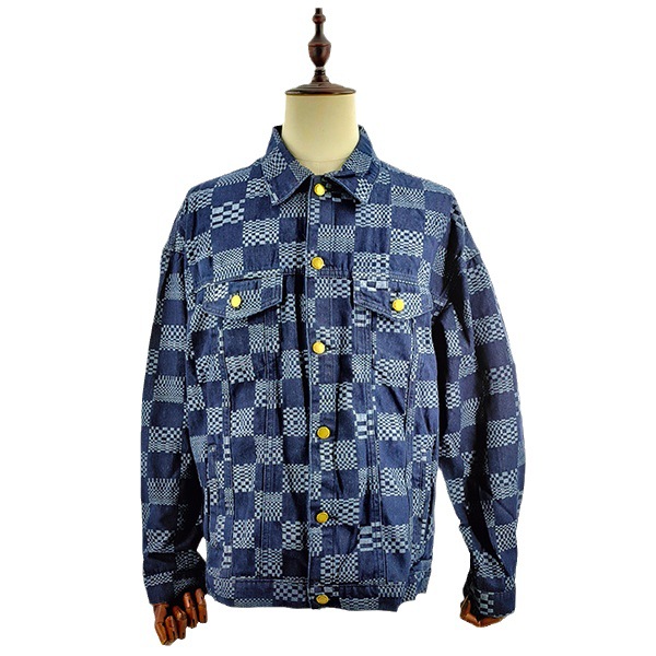 men's spring and autumn casual loose denim jacket multi-pocket button jacket_voghion.com