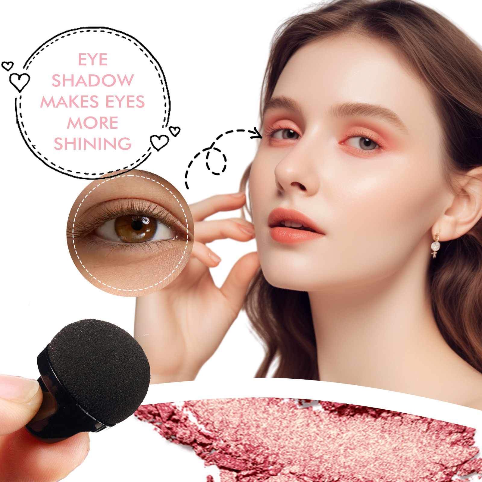 Eelhope kleine pilz serie natürliche farbe perlglanz matt anfänger täglichen make-up pailletten lidschatten_voghion.com