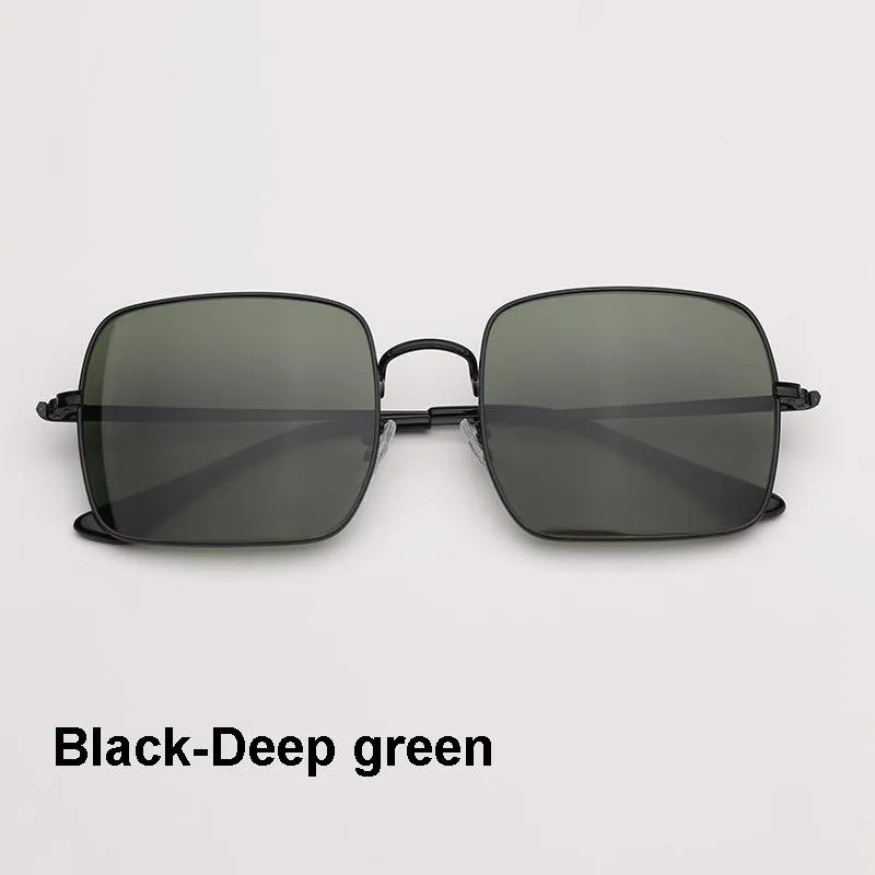 Modische Sonnenbrille Mit Eckigem Metallrahmen Für Damen Herren_voghion.com