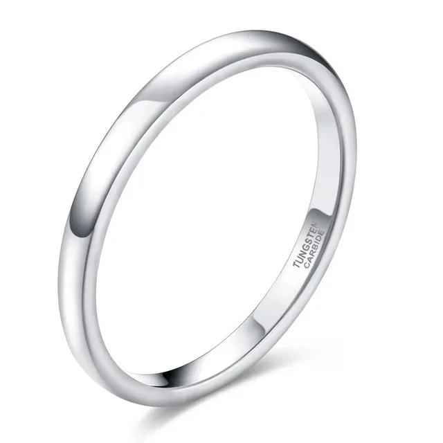 Heiße Verkäufe Somn 2mm Womn Thin Tungsten Carbid Ring 4 Farben Gold, Ros Gold, Sir Color Polishd Classic Fmal Wdding Band_voghion.com