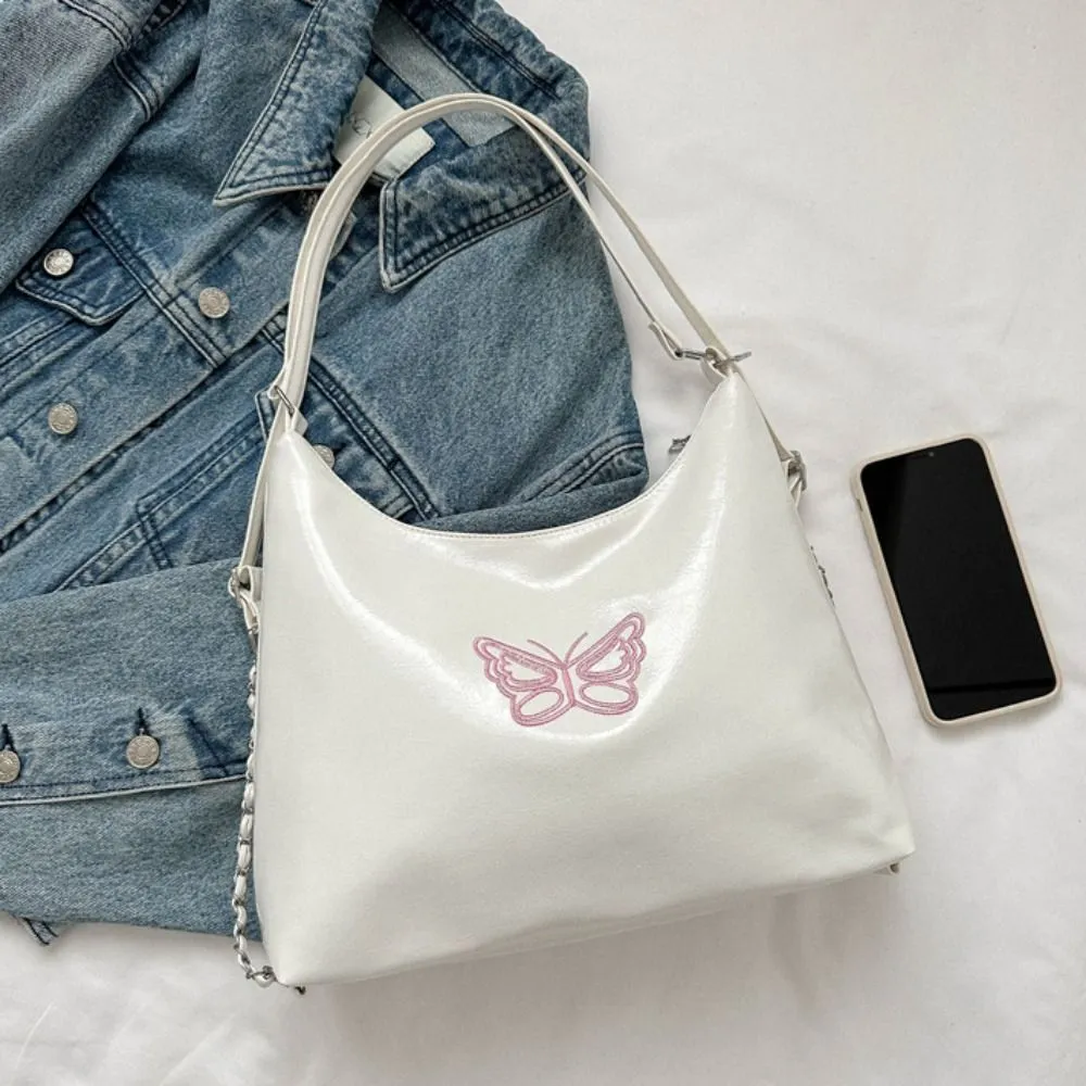 Multifunktionale PU-Lederkette Schultertasche Dual Purpose Korean Style All-Match Große Kapazität Einkaufstasche Geschenk_voghion.com