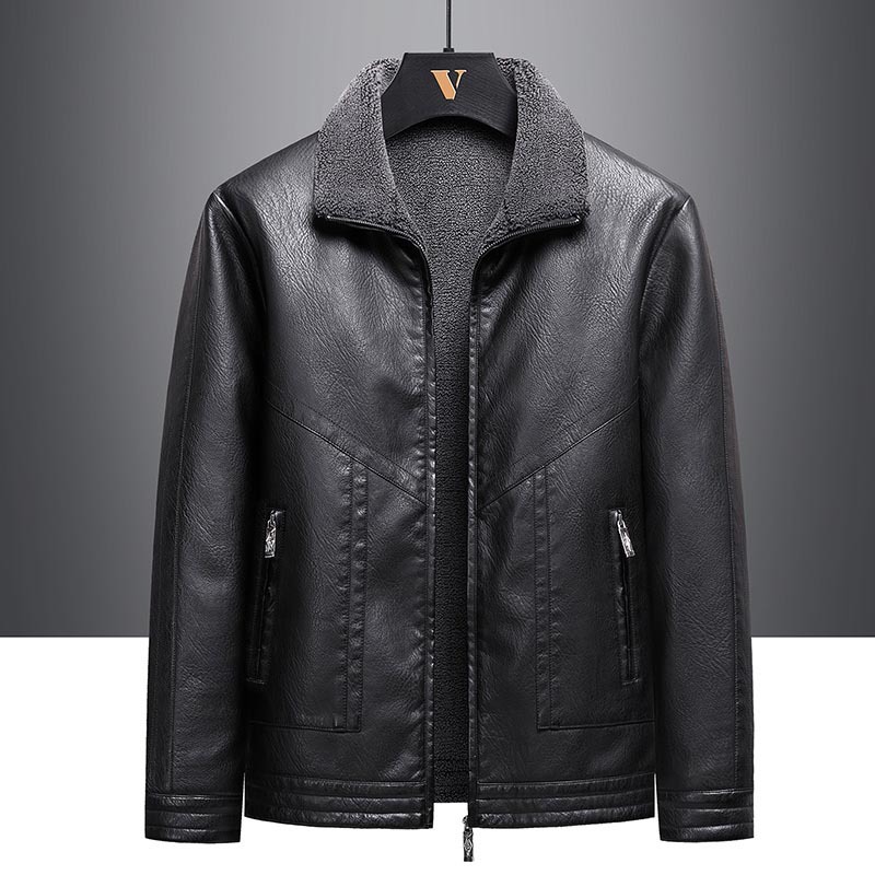 80-280 pounds fur integrated men in autumn winter, with added plush thickened lamb wool for warmth, fashionable and