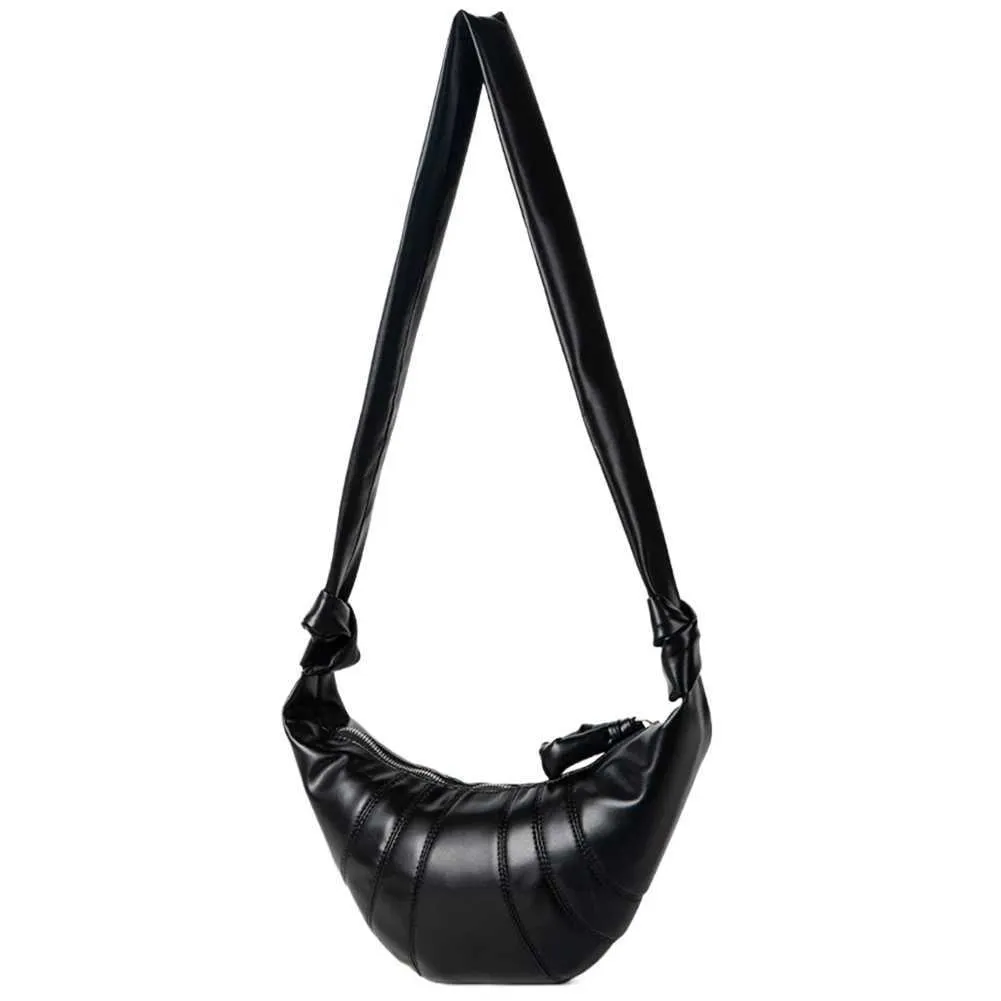Stilvolle Umhängetasche aus Kuhhorn für Damen mit großem Fassungsvermögen und Reißverschluss zum Pendeln, Halbmond-Design, PU-Leder für Partys_voghion.com