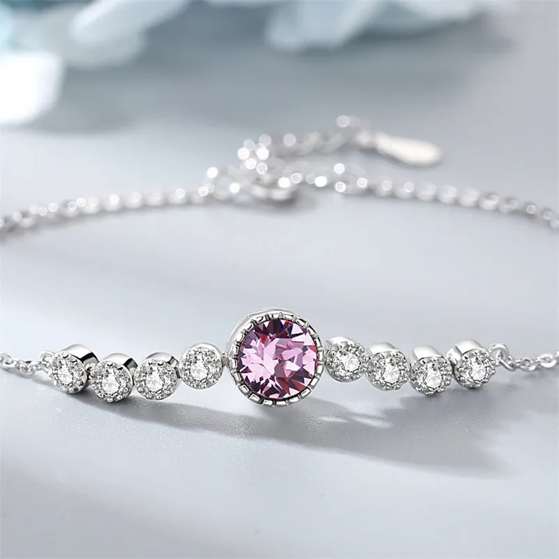 Bracciale con catena a trifoglio, marchio Heart of the Sea Sterling Silver 2021, per donna, braccialetti da sposa Praty BS4745_voghion.com
