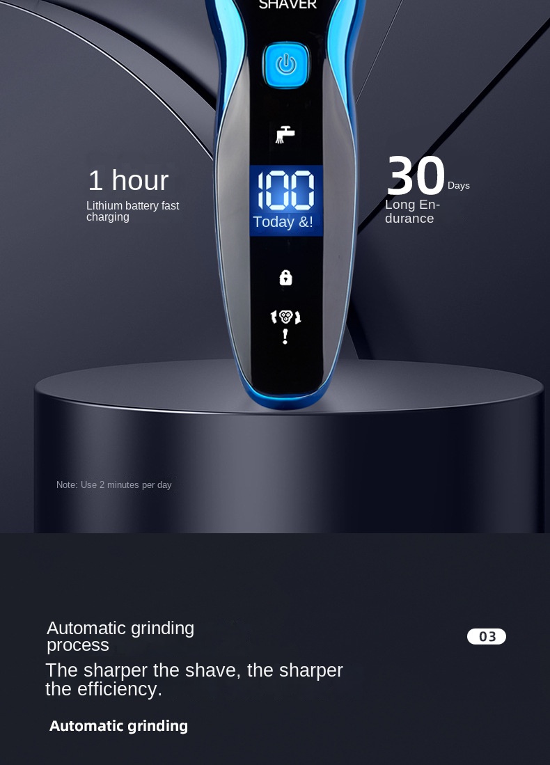 Electric Shaver 4D For Men Electric Hair Clipper USB Rechargeable Professional Hair Trimmer Hair Cutter_voghion.com