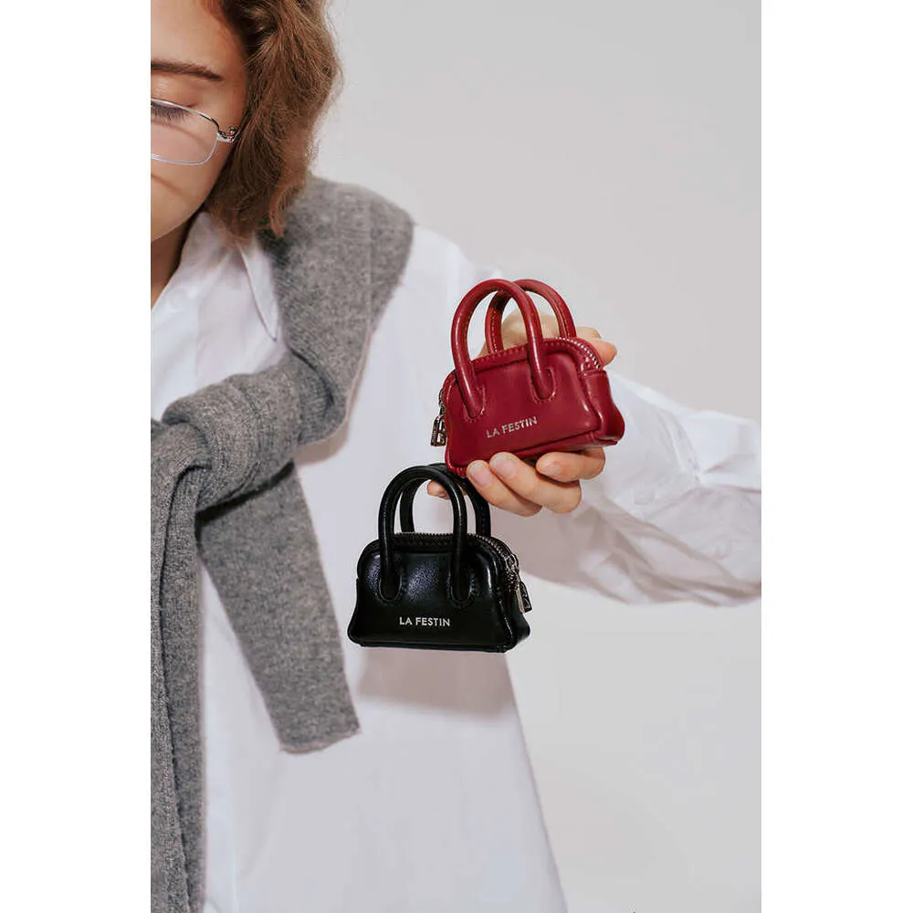 LA FESTIN Mini Auricolare Originale 2024 Nuovi Accessori Piccola Borsa Pendente in Pelle da Donna_voghion.com