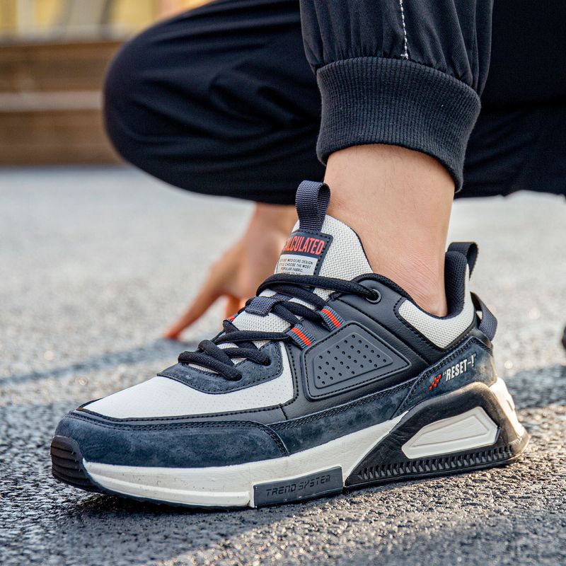 Baasploa Men Sport Leather Casual Fashion Waterproof Lightweight Sneakers Non-slip Walking Shoes Male Sneaker_voghion.com
