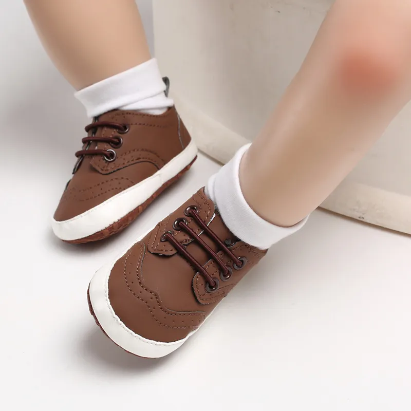 Babydop för pojke nyfödd vit kausal mjuk sula halkfri flicka Cutefeet lätta småbarn spädbarn första gångskor_voghion.com