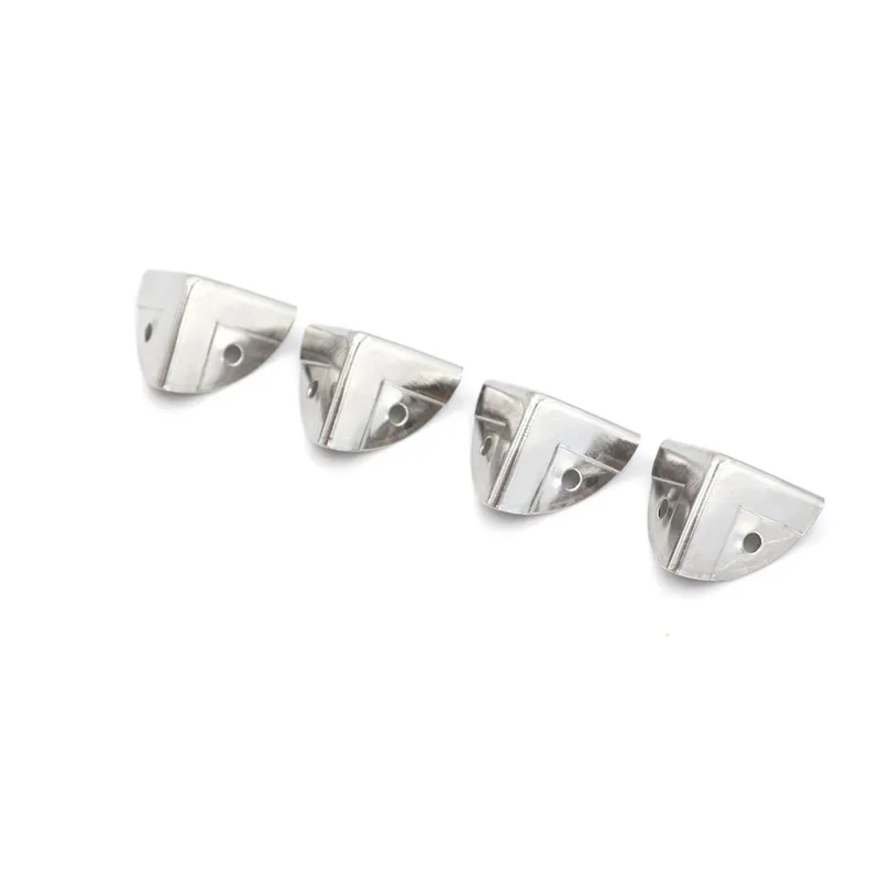 4pcs Sier Metal Corner Brackets Angle Brace Protector Trunk Box Case Chest_voghion.com
