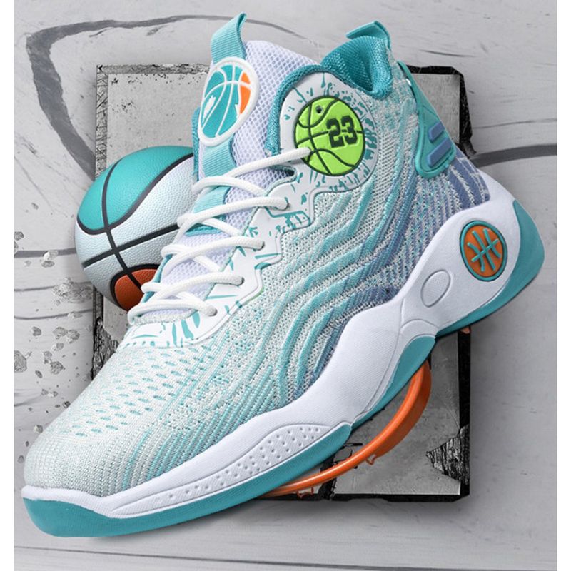 Neue Herren Frühjahr/Sommer Atmungsaktives Mesh Modische Flyknit Casual Jugend Basketball Dicke Sohle Laufsportschuhe_voghion.com