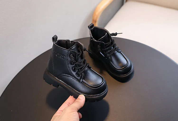 Kinder Leder Mädchen Jungen Herbst Winter Neue Mode Britischen Stil Casual Bequeme Kleinkind Kurze Kinder Stiefeletten_voghion.com