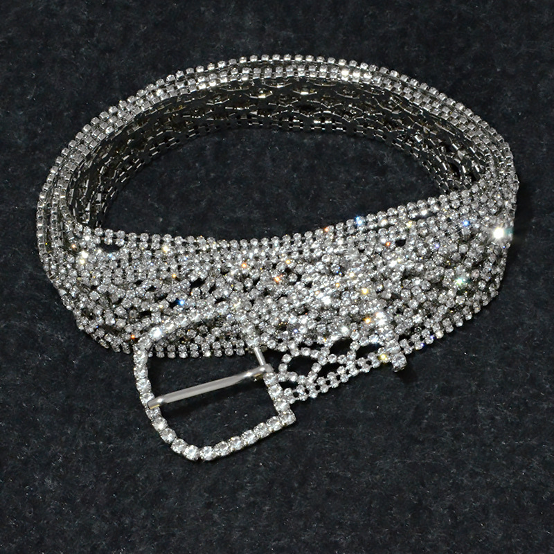 Lussuosa catena in vita tempestata di diamanti in stile donna, abito da sposa da sposa, strass di cristallo alla moda e versatile_voghion.com
