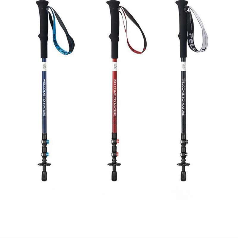 Boxi baston pliabil ultra ușor din fibră de carbon elastic antiderapant pentru alpinism și drumeții_voghion.com
