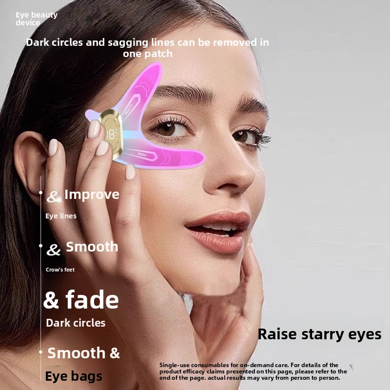 Appareil de beauté pour les yeux à microcourant - Atténue les ridules et les cernes pour un effet liftant et raffermissant (Masseur pour les yeux et le visage)_voghion.com