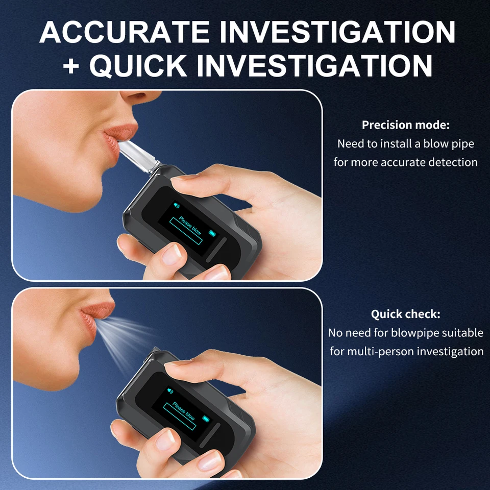 Professional Portable Alcohol Breathalyzer Digital Alcohol Tester_voghion.com