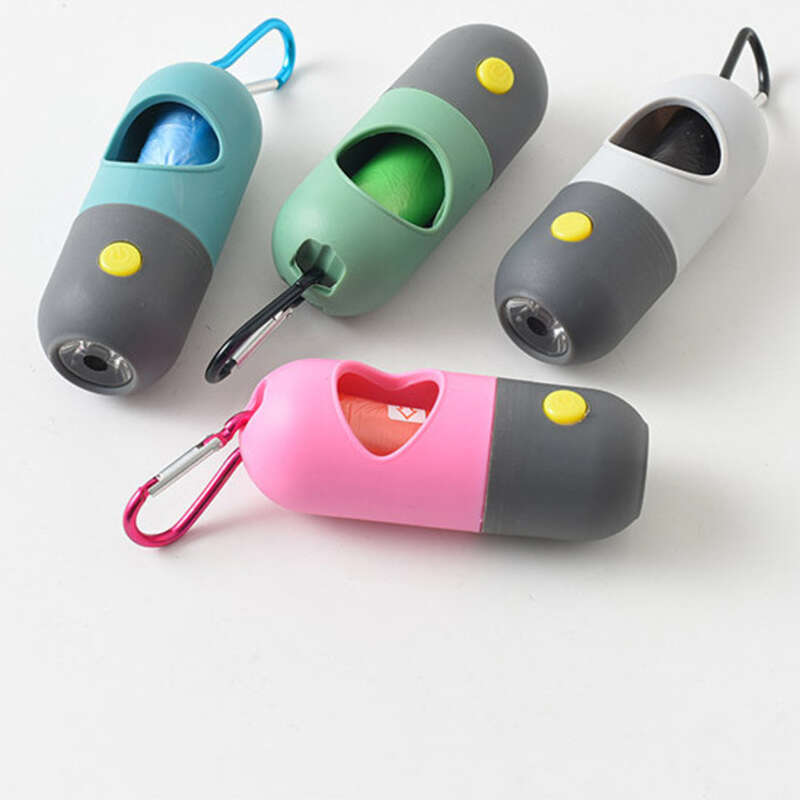 Nieuwe LED-ontlasting voor huisdieren, vuilniszak, handige opbergdoos, schoonmaakmiddelen voor katten en honden_voghion.com