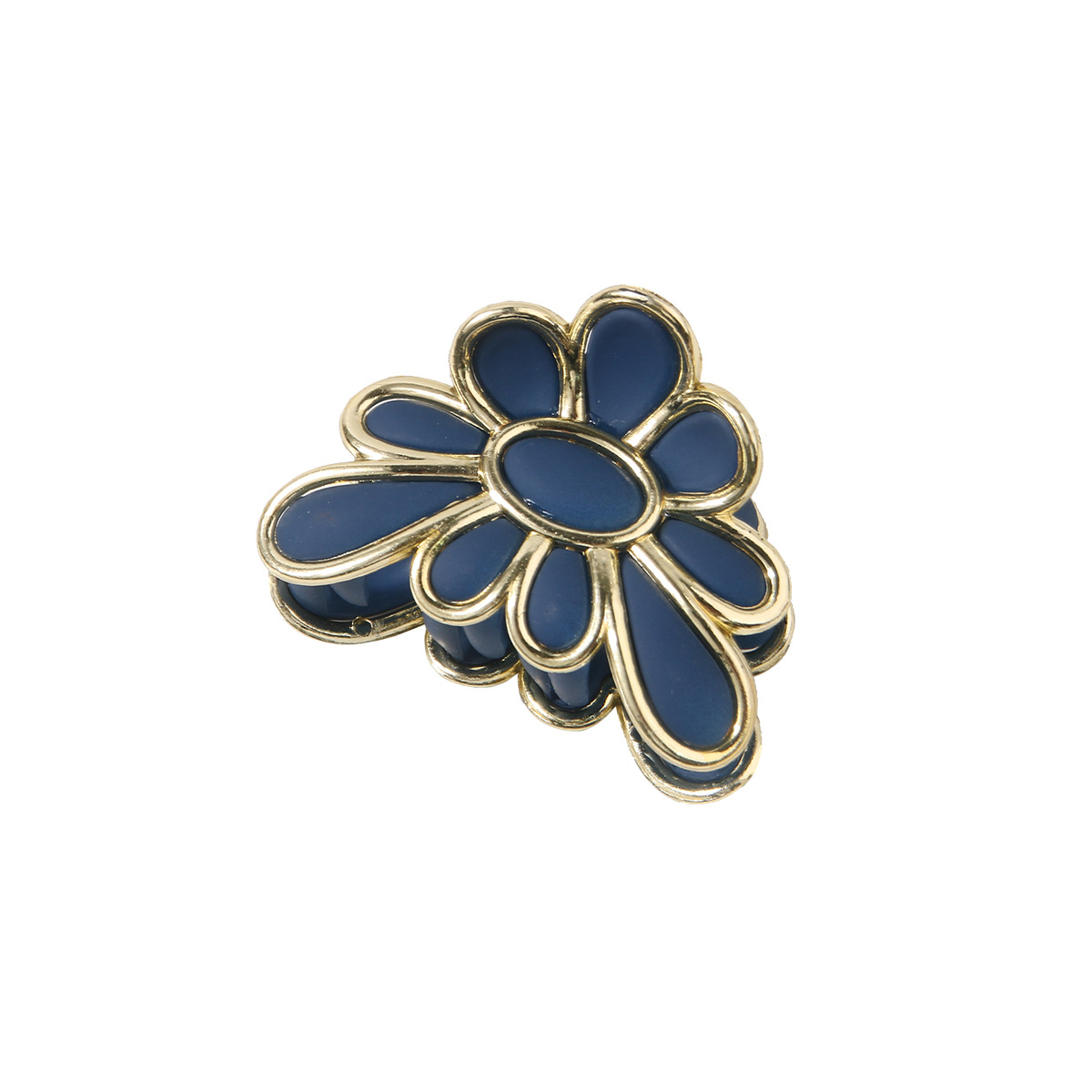 Women's Hair Accessories Hairpin Micro-inlaid Gold-rimmed Hair Clip For Women Simple And Fashionable Back Of The Head Flower Shark Clip Hairpin_voghion.com