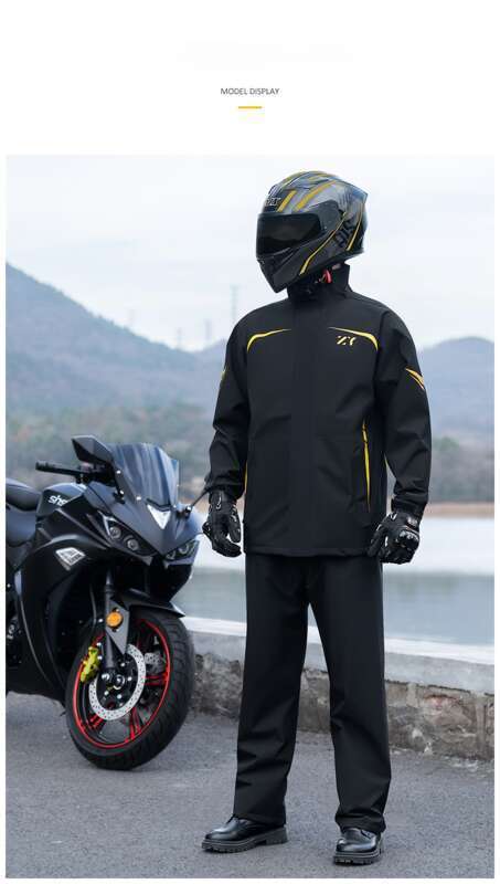 Raincoat Riding Set Motorcycle Split Type Raincoat Rain Pants Anti Riot Reflective Long Fishing Men's Thick Women's_voghion.com