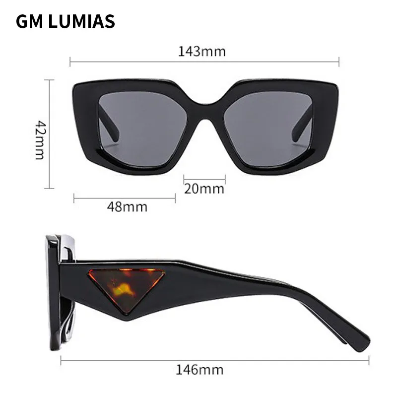 Designer Men's Oversized Sunglasses Irregular Square Gradient_voghion.com