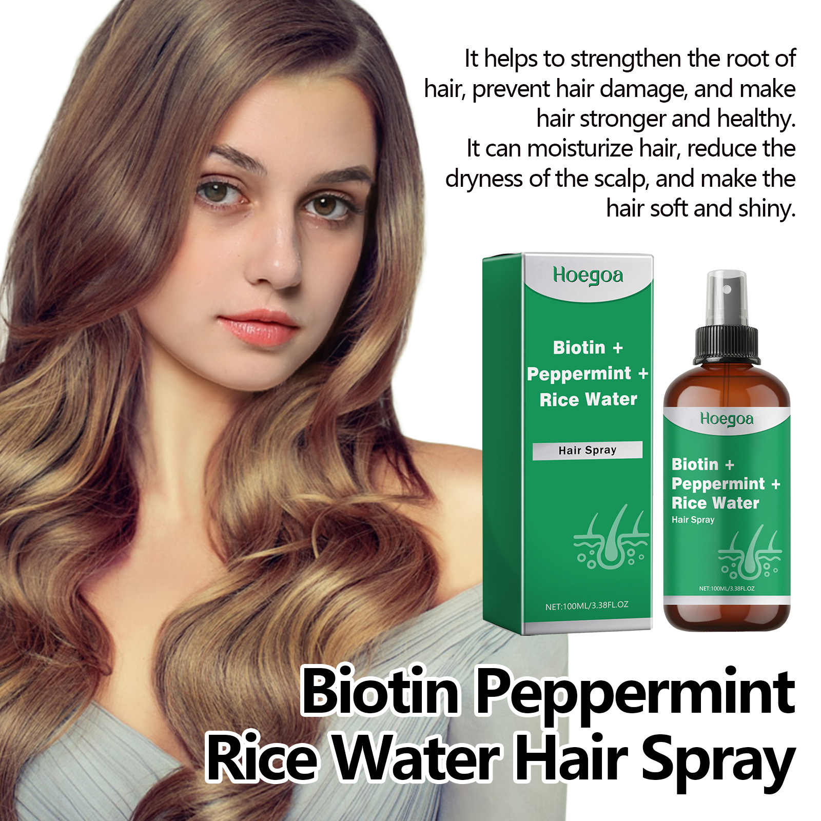 Lo spray Hoegoa Mi Shui ripara i capelli secchi ammorbidisce i capelli densi, rinforza e idrata i capelli_voghion.com