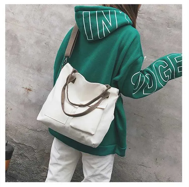 Sac à main étudiant Fi sail Shoder grande capacité couleur unie shopping décontracté Fem sac en forme de croix 2024 Y241109_voghion.com