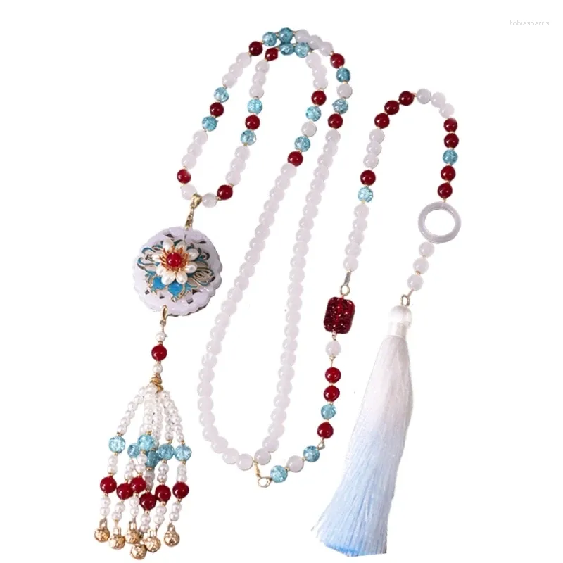 Ķēdes Eleganta ķīniešu svārku kaklarota tradicionālam apģērbam_voghion.com