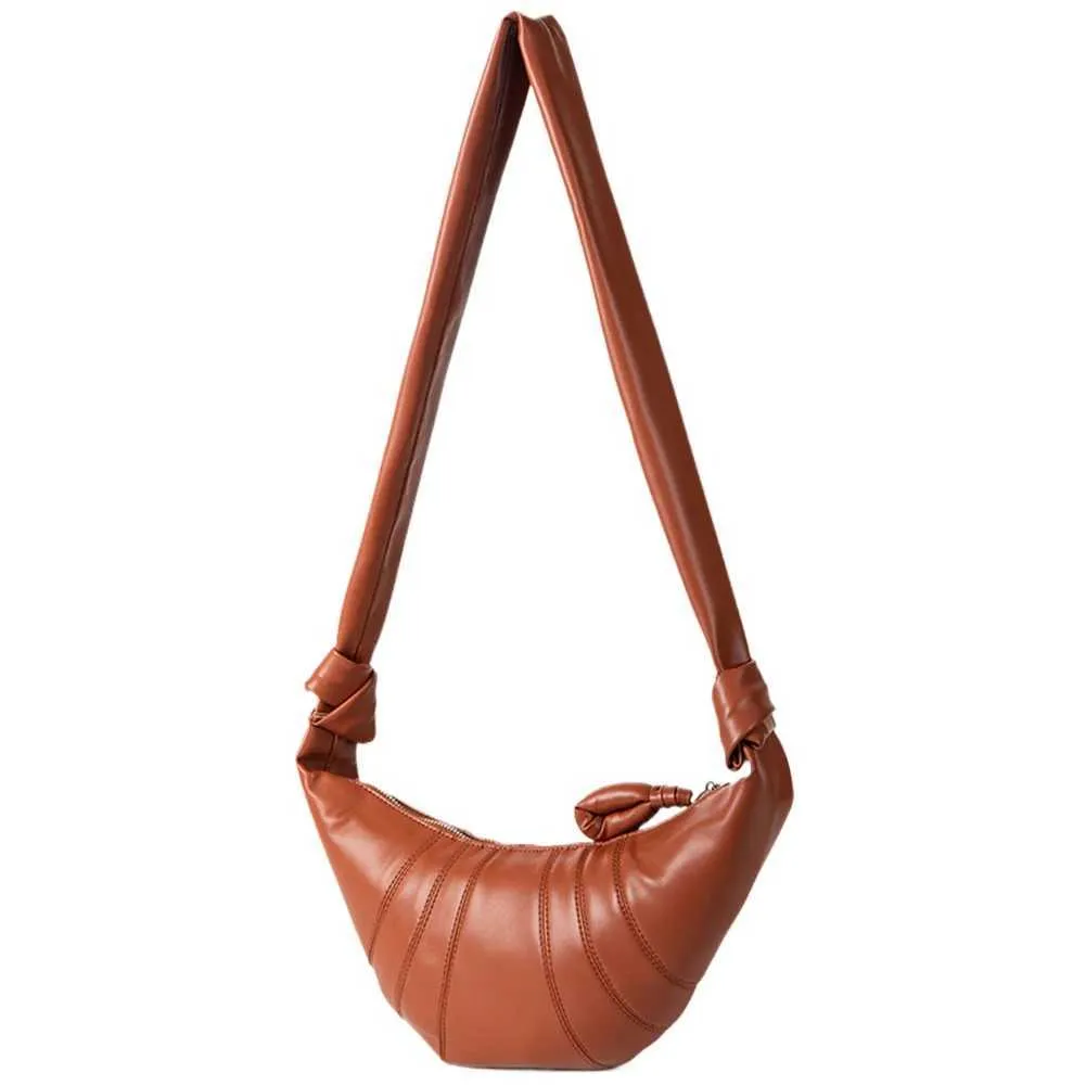 Stilvolle Umhängetasche aus Kuhhorn für Damen mit großem Fassungsvermögen und Reißverschluss zum Pendeln, Halbmond-Design, PU-Leder für Partys_voghion.com
