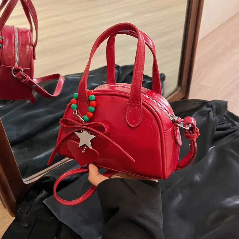 WomenS Handbag Single Shoulder Crossbody Year Christmas Festive Atmosphere Red Versatile Portable Trendy Mini Bag 240912_voghion.com