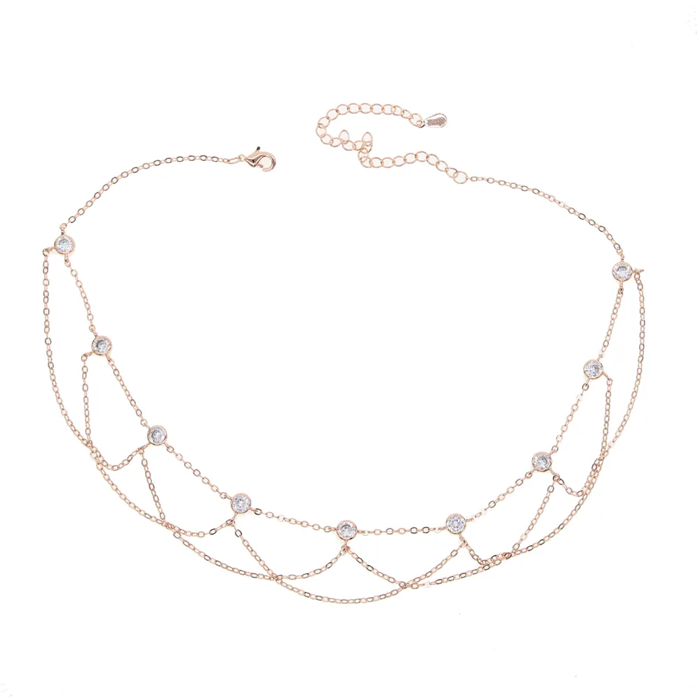 Colar gargantilha de renda vintage elegante para mulher ouro_voghion.com
