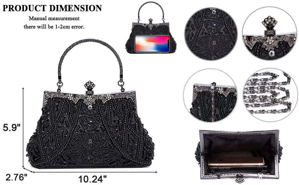 Vintage Handtasche Weibliche Abend Dunkelblau Party Geldbörsen Und Handtaschen Designer Damen Clutch Umhängetaschen Sac A Main_voghion.com
