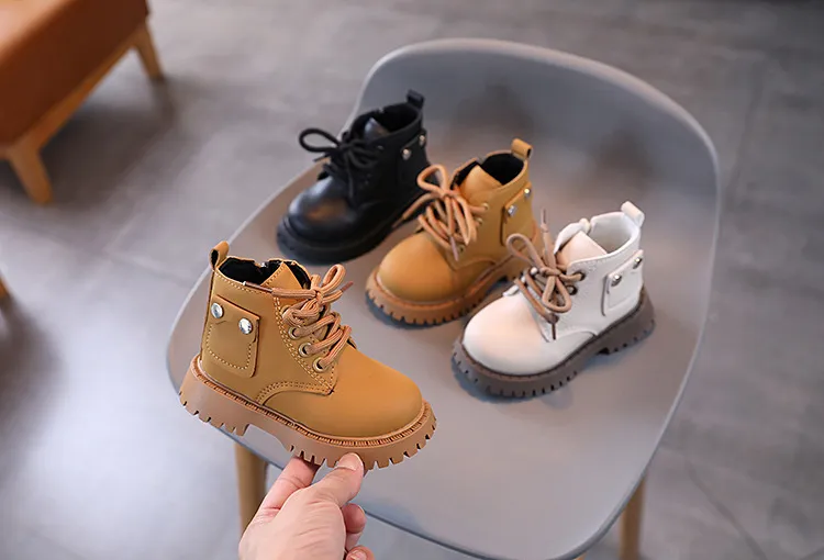 Lasten PU-nahkaiset talvikengät pojille ja tytöille, liukumattomat taaperoiden lyhyet lumikengät, Littlesprouts-koot 21–30_voghion.com