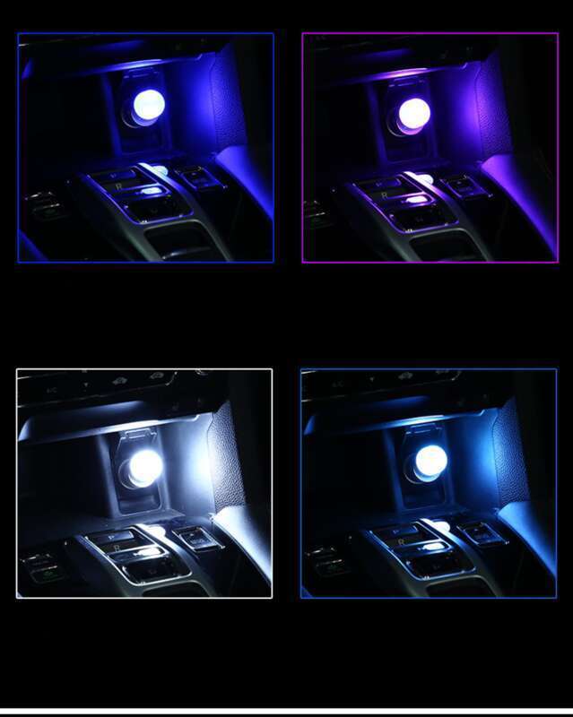 Bil USB Gradient Syvfarget Stemmekontroll Multimodus Musikkrytme For Å Forbedre Atmosfæren Berøringslys_voghion.com