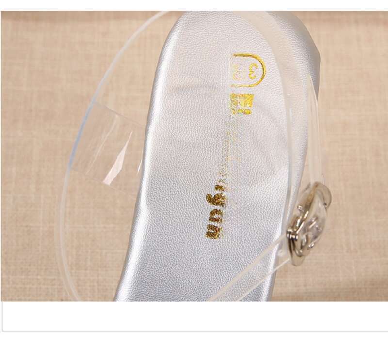 Damskie sandały kryształowe, damskie cienkie przezroczyste wysokie obcasy, wodoodporne buty na platformie do nocnego klubu_voghion.com