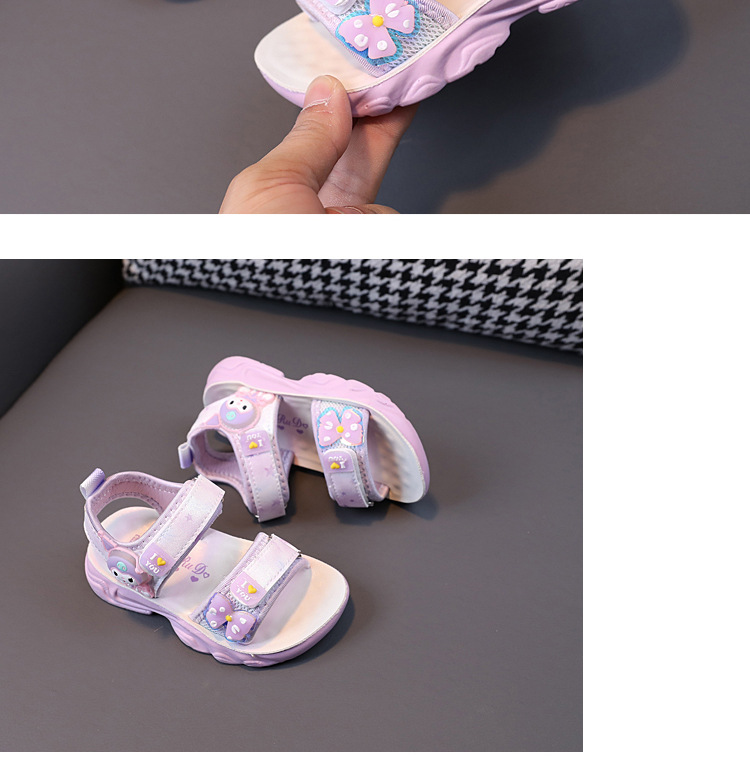 Leuchtende Sandalen aus Polyurethan für Mädchen 2024 Sommer Neue Kinder Damen 1-6 Jahre 3 Strandschuhe Flut_voghion.com