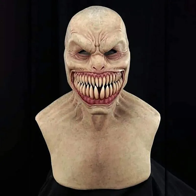Festmasker Voksen Horror Trick Legetøj Skræmmende Prop Latex Mask Djævle Ansigtsdæksel Terror Uhyggelig Praktisk Joke til Halloween_voghion.com