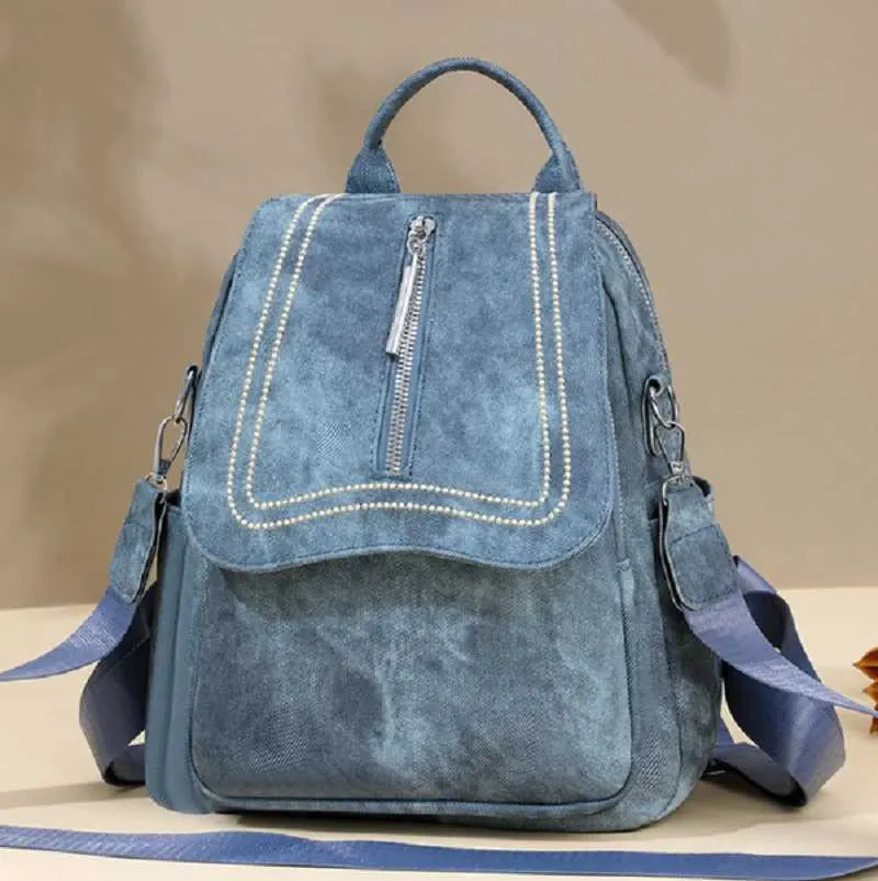 Vintage Leather Women's Backpack Large Capacity Casual Travel Bag_voghion.com