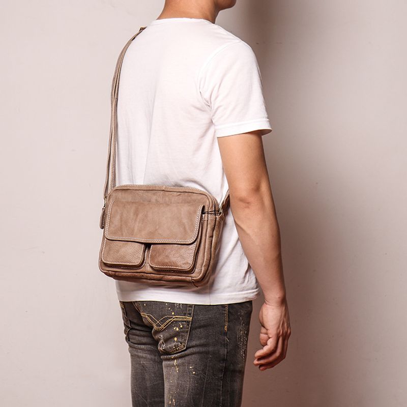 Sommer neue Herren Damen mattierte Leder Umhängetasche, und vielseitige, kleine quadratische Tasche, modische_voghion.com