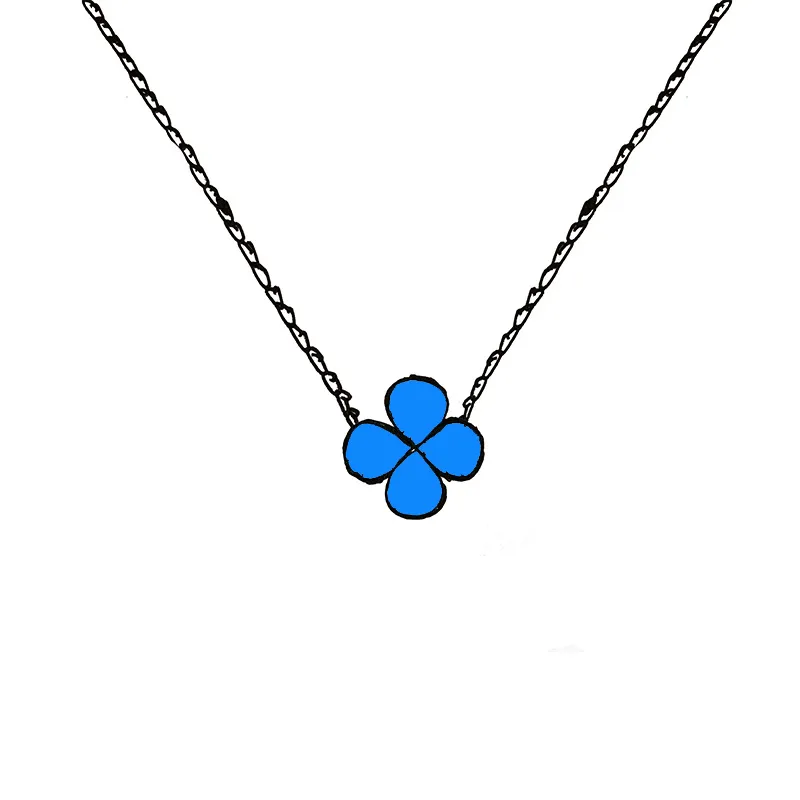 Klöverhalsband med hängsmycke och pärlemorblomma_voghion.com
