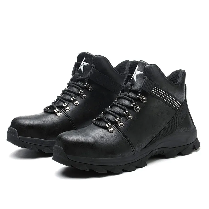 Sicherheitsschuhe mit Stahlkappe, wasserdicht, für Herren, Anti-Smashing-Arbeitsstiefel, 250402_voghion.com