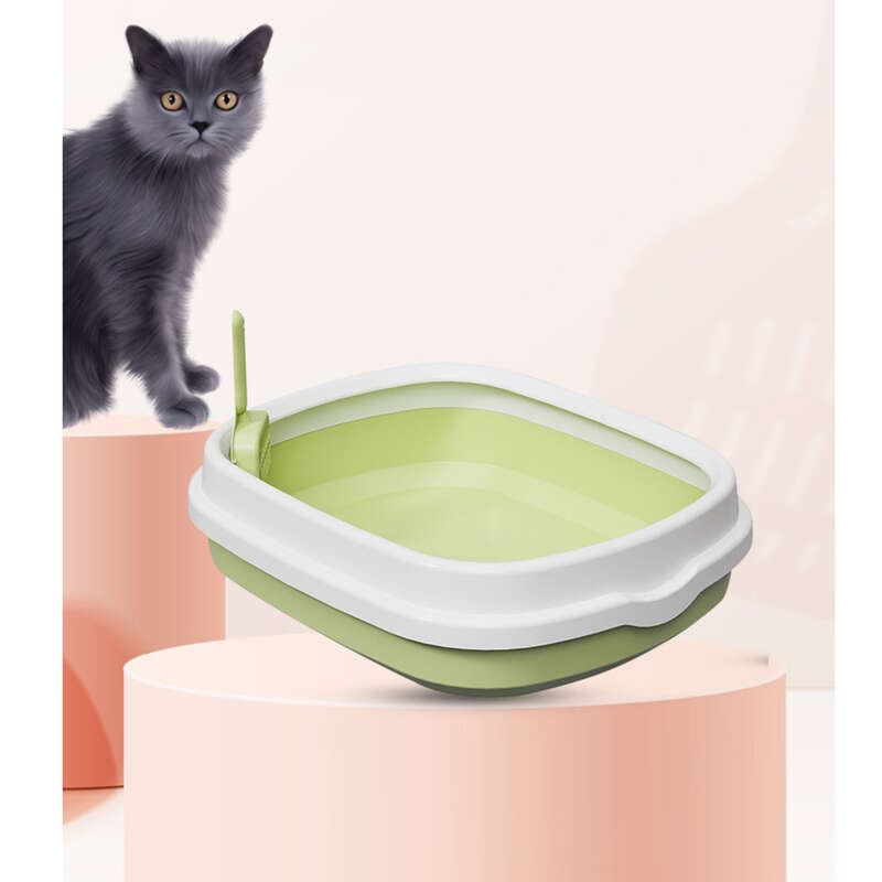 Size Semi Enclosed Detachable And Convenient Toilet Pet Supplies PP Cat Litter Box_voghion.com