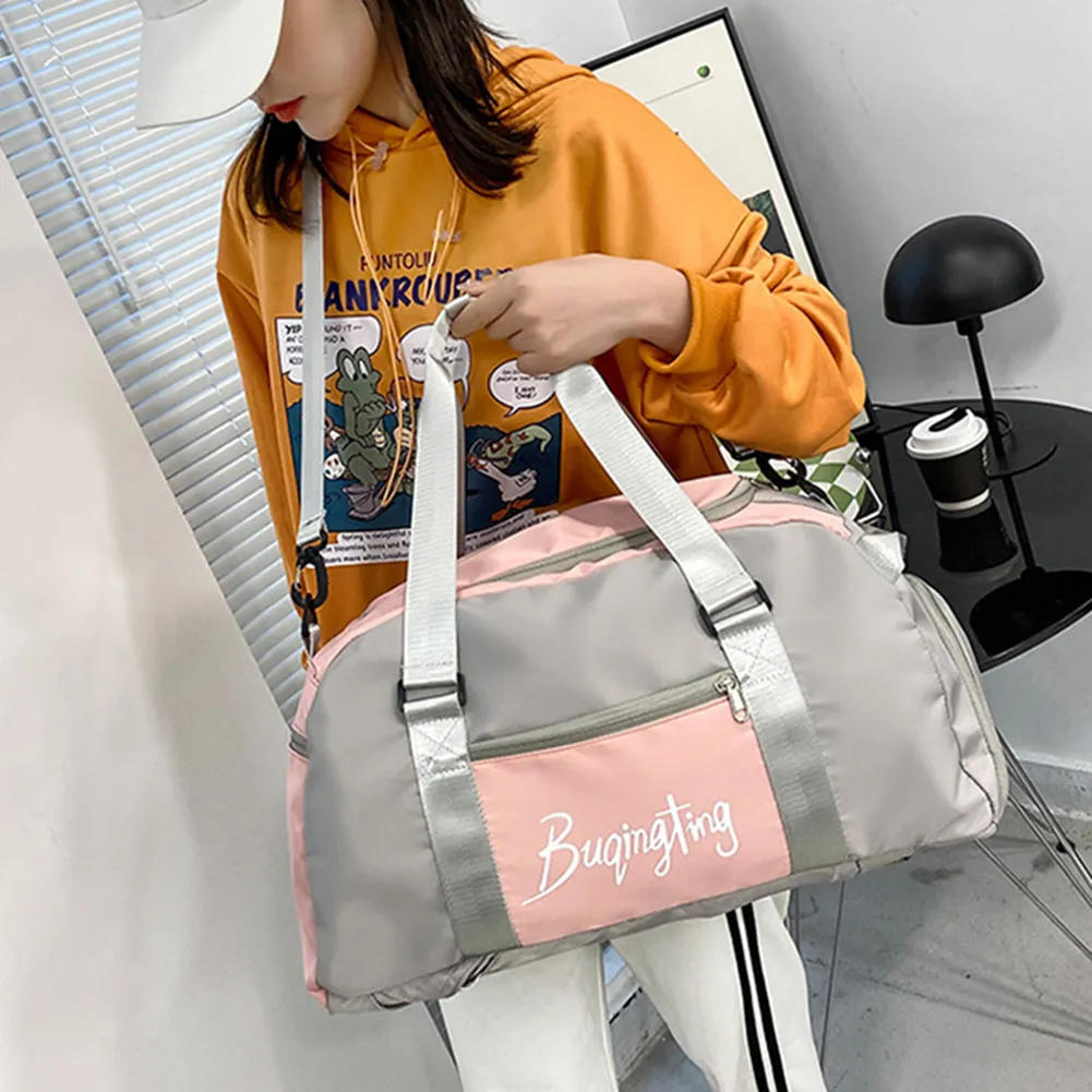 Gym Handbags Fiess Shoulder Men Women Oxford Sport Yoga Backpack Travel Tote Bag With Shoe Compartment_voghion.com
