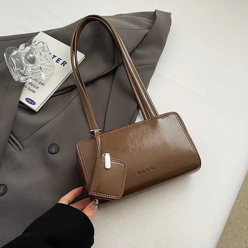 Designer Tasche LEFTSIDE 2-teilig/Set klein PU Leder quadratisch 2024 Winter Y2K neue modische Damen Tasche mit Geldbörse Handtasche_voghion.com