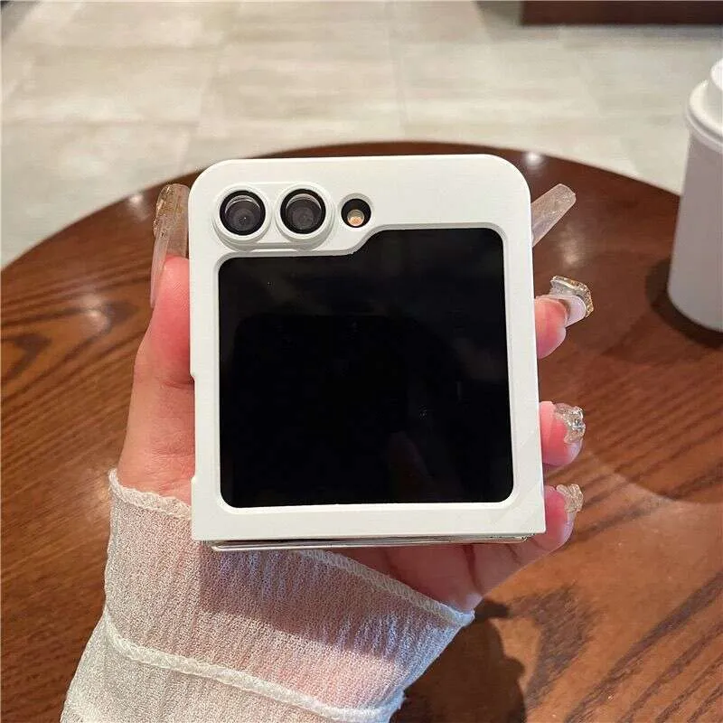 Suitable For ZFlip6 Liquid Silicone Folding Phone ZFlip5 Metallic Paint Magnetic Protective Case, And ZFlip4_voghion.com